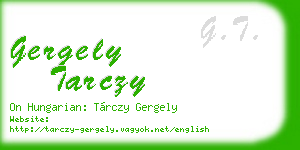 gergely tarczy business card